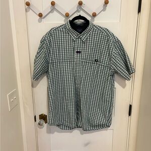 Tommy Hilfiger Men's Blue and White Checkered Shirt